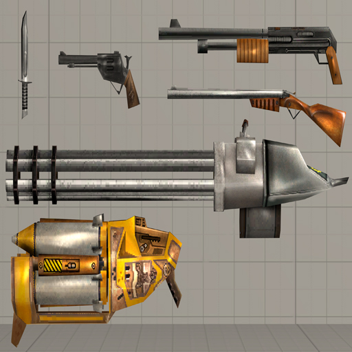 Serious Sam Weapons from "Seriously Retro: Karnak 1996" (Props)