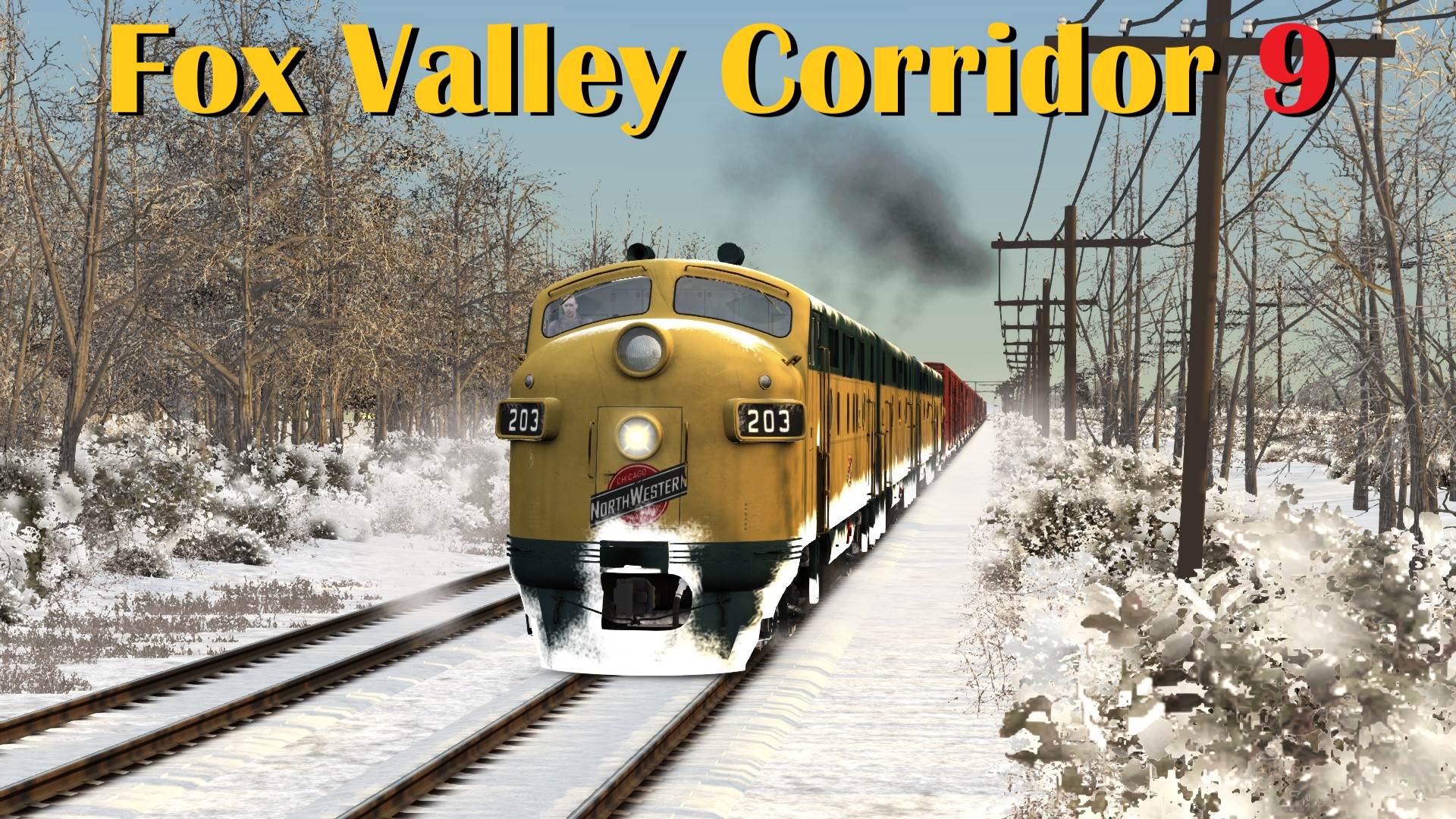 N.S1179 Fox Valley Corridor - CNW F3 passing CNW NFDL Yard travelling North