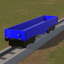City Train Wagon - Blue (Realistic)