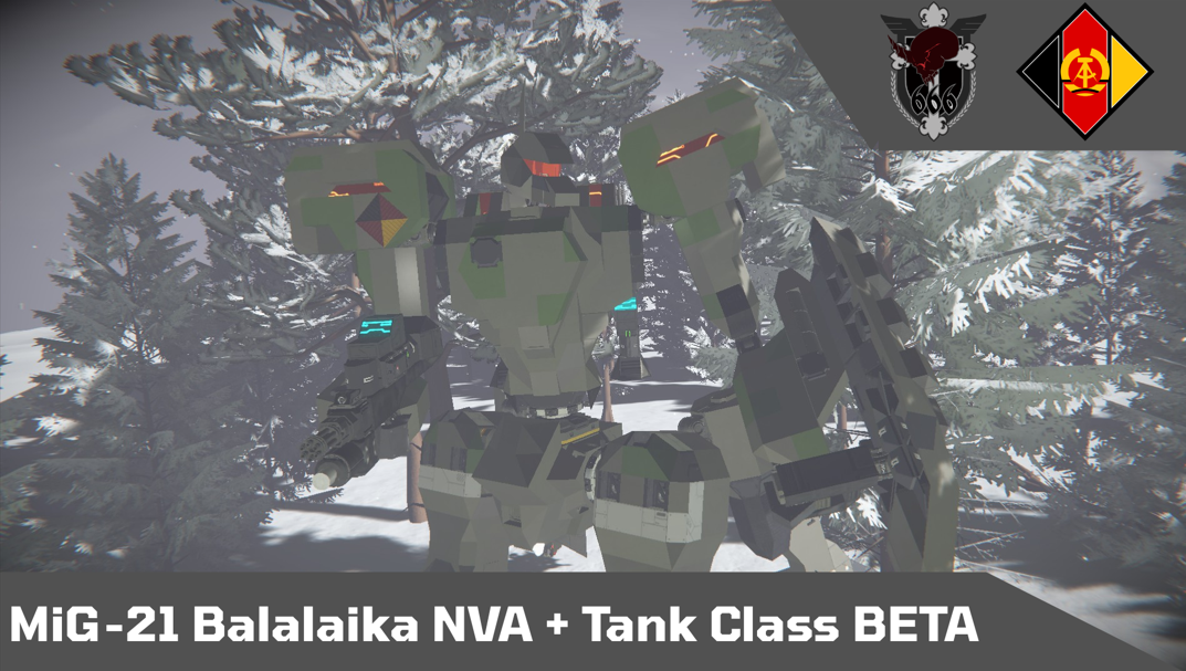 MiG-21 Balalaika TSF (NVA) + Tank class BETA