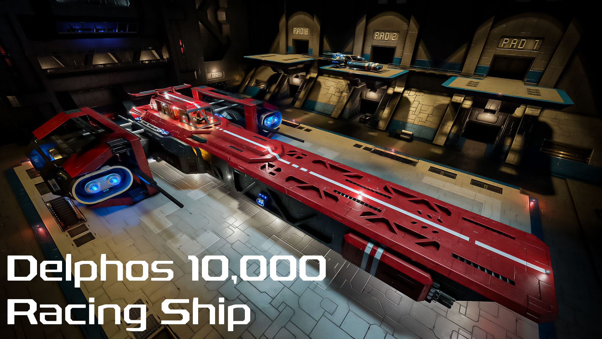 Delphos 10,000 Racing Ship AKA Fire Bolt Space Hotrod