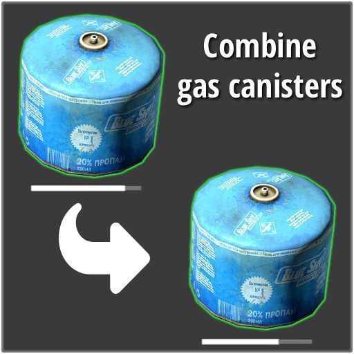 Combine gas canisters