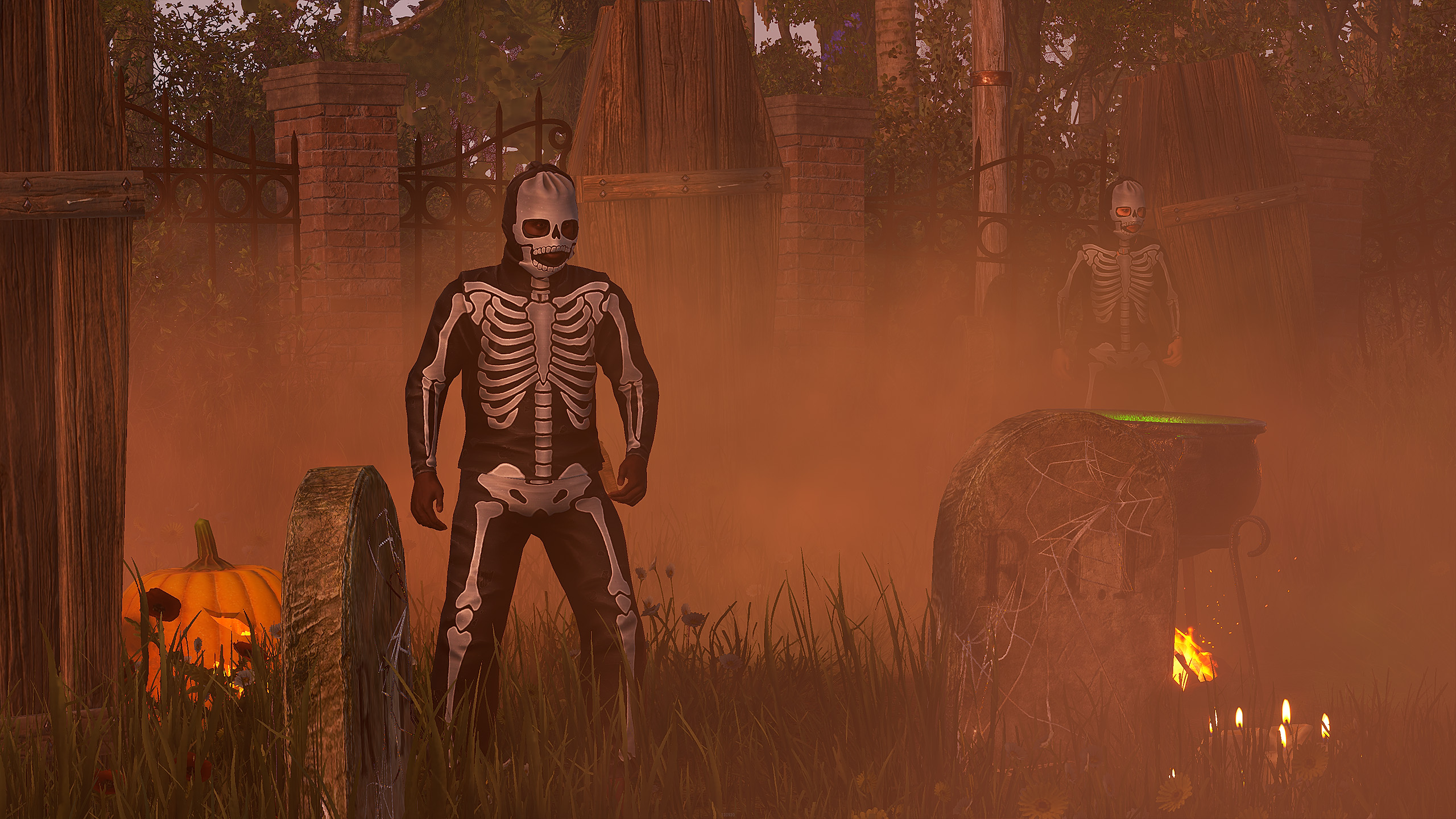 Skeleton Costume Burlap Shirt thumbnail 7