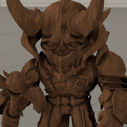 DOOM Eternal Marauder Wooden Statue (Prop)