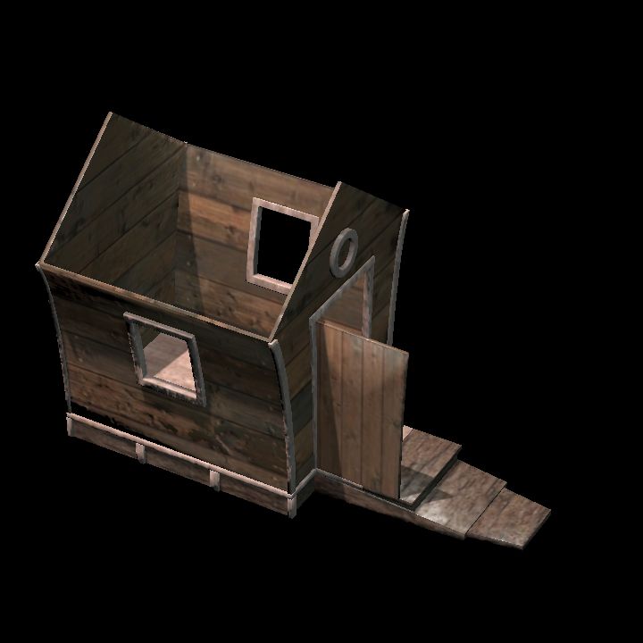Dog kennel unroofed