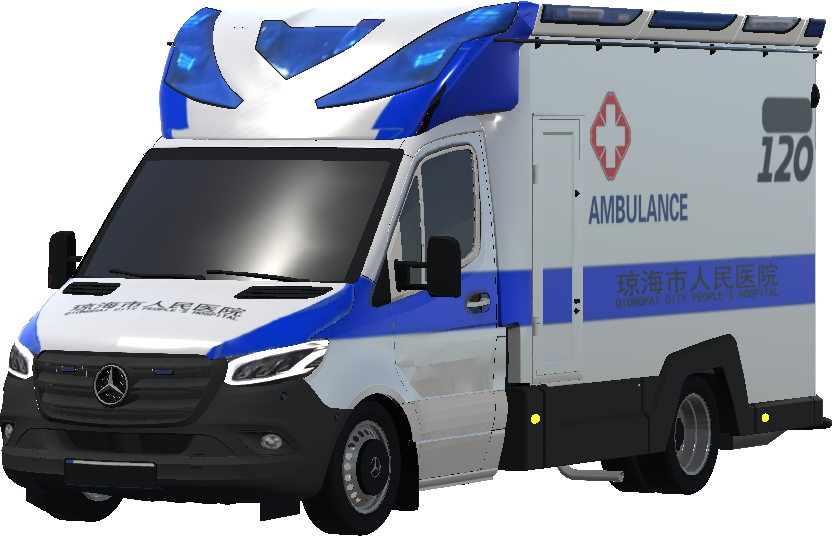 Medical Ambulance Livery of Qionghai, Hainan Province (China)