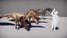 utahraptor prop species and skeleton fossil