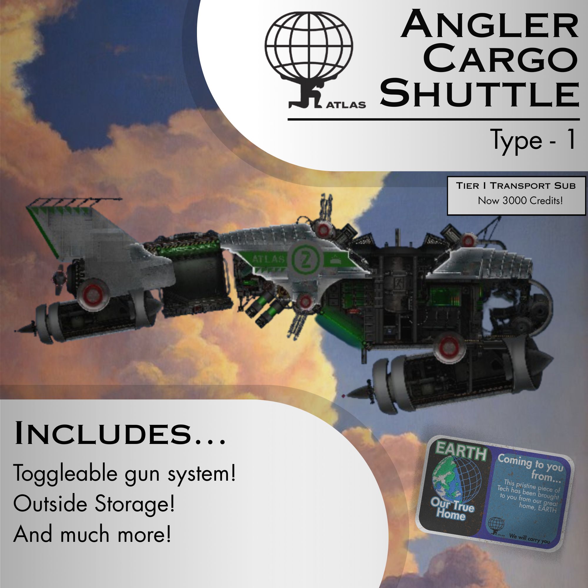 Angler Cargo Shuttle - Type 1 – Barotrauma Mod
