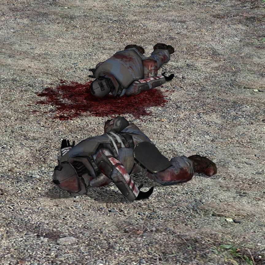 Dead bloody Combine soldiers