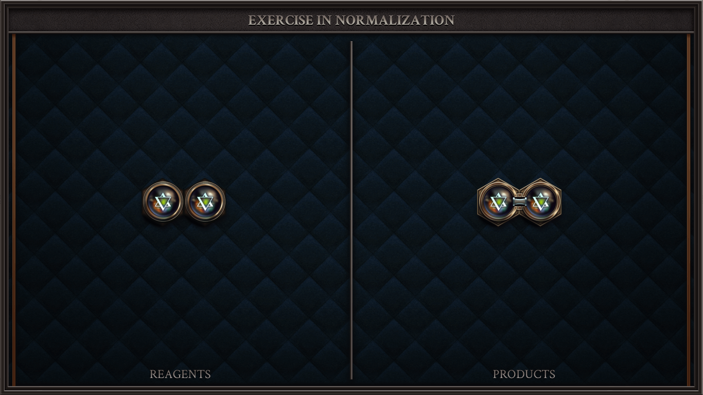 EXERCISE IN NORMALIZATION