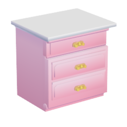 pink retro bow counter