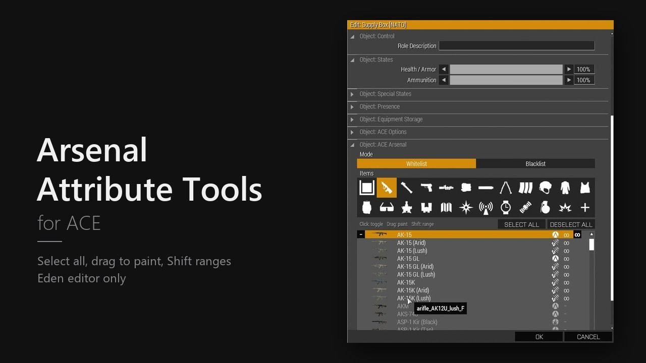 Arsenal Attribute Tools for ACE