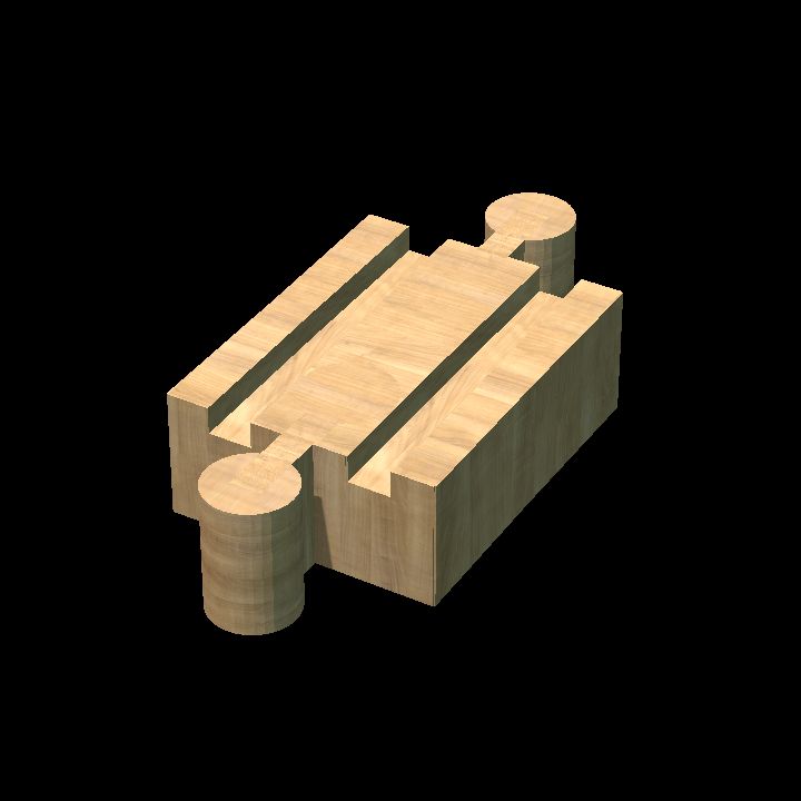 Wooden track Straight Very Short 2M