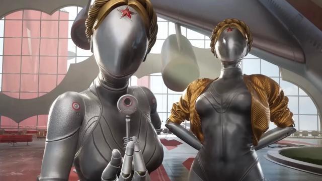 R-18 Eve (Stellar Blade) and Ballerina Twins (Atomic Heart) Loading screen