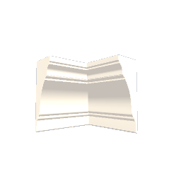 Wide ceiling molding inner corner - White preview