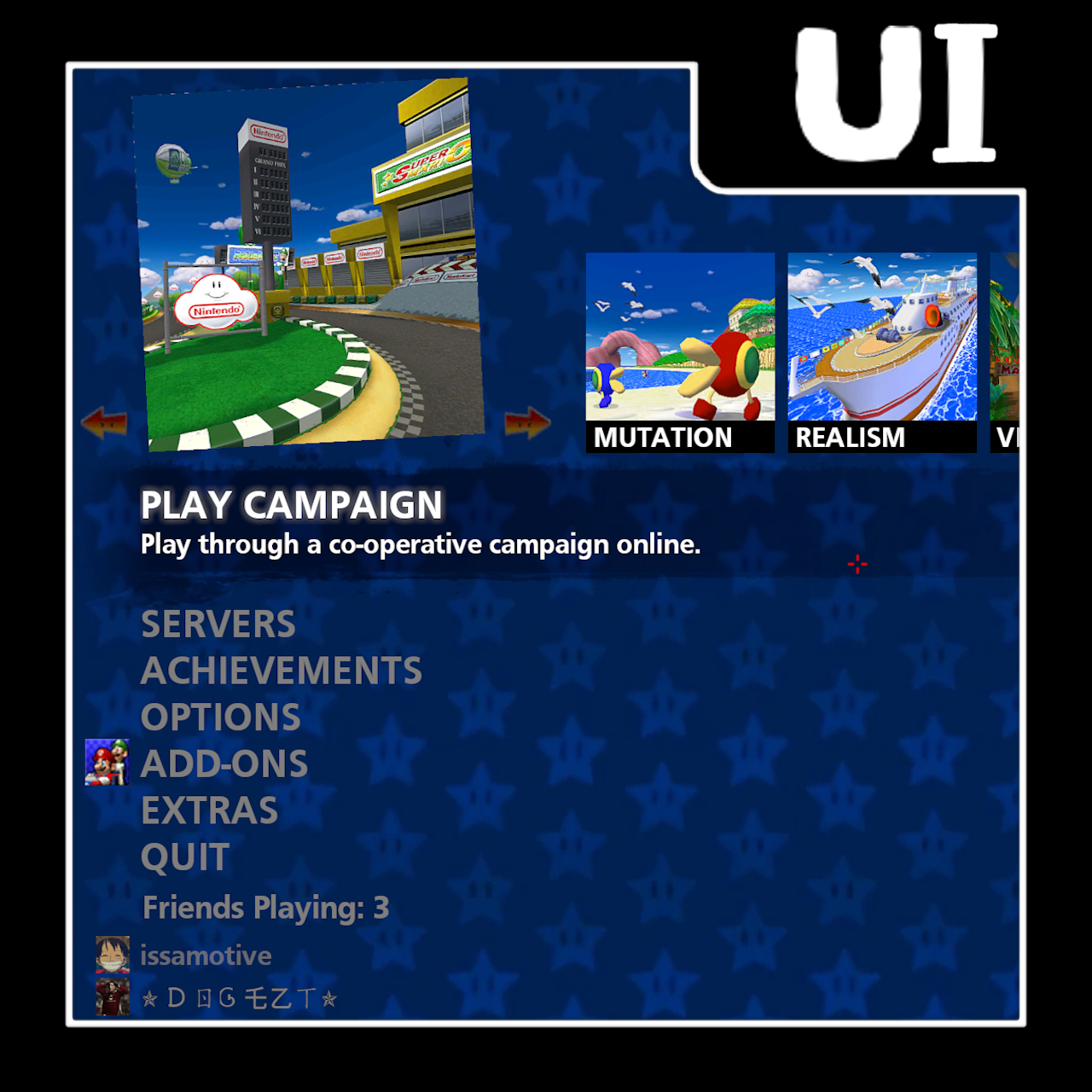 Full Menu UI Replacement: Mario Kart Double Dash
