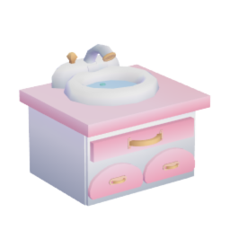 Pastel Counter and Sink