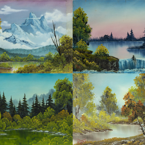 Bob Ross Flat Map