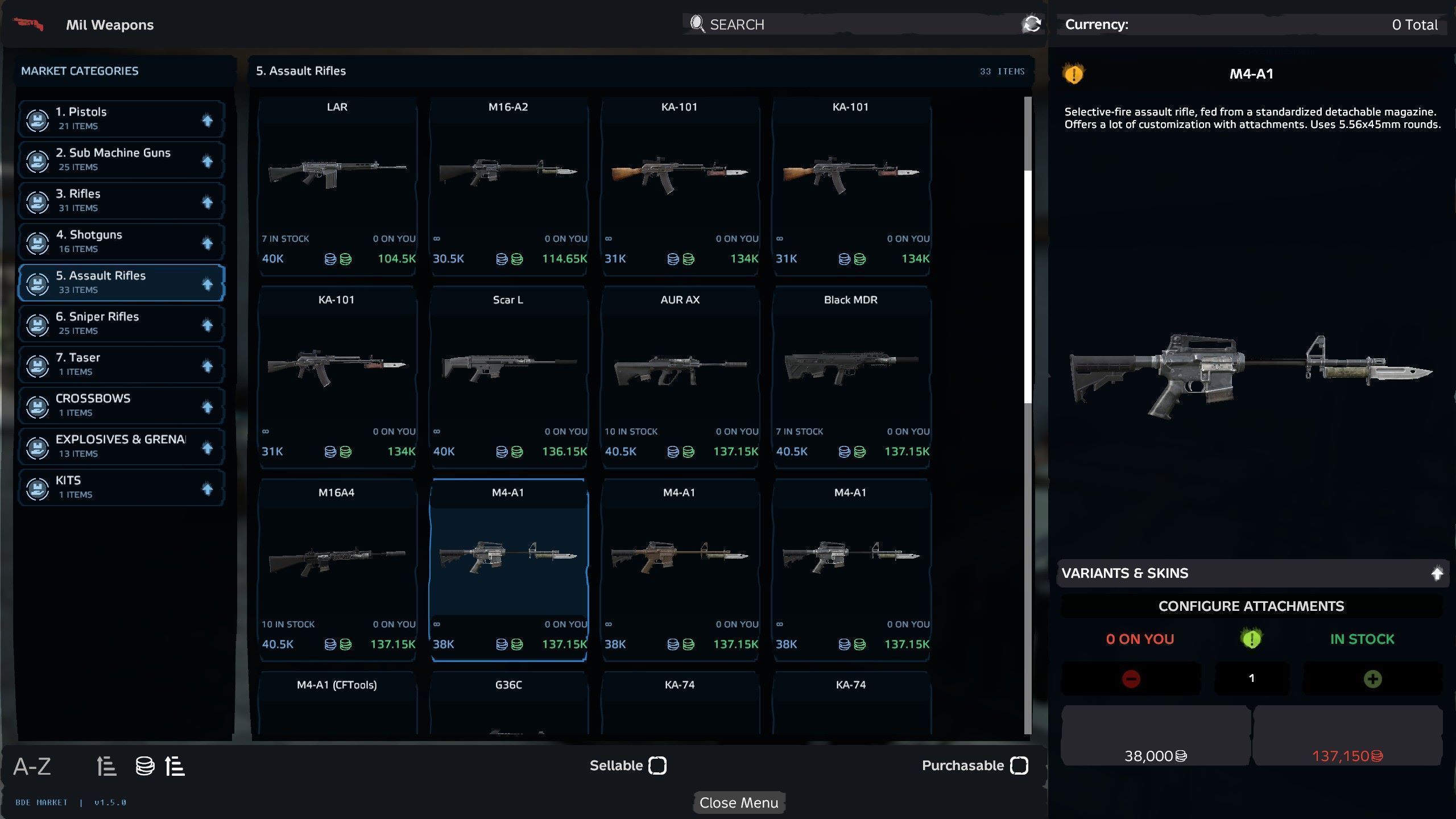 BDE Expansion Market UI