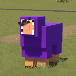 Minecraft Sheep - Purple Shep