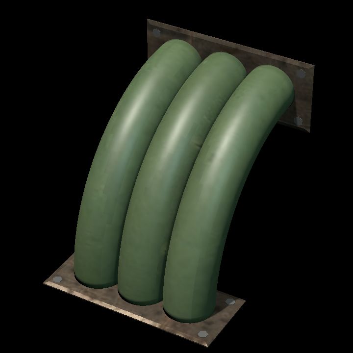 Wall pipes A - triple