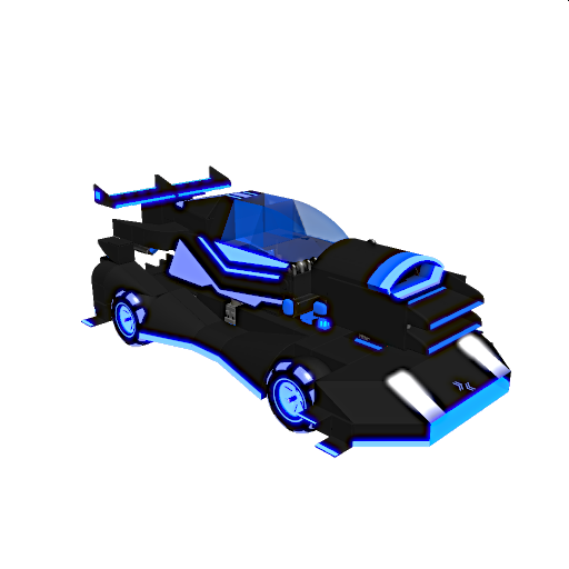  Futuristic Hyper Car Neon  Blue