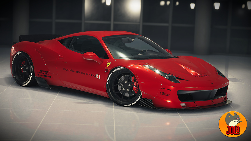 Livery Ferrari 458 - Liberty Walk black