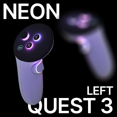 Neon Oculus Quest 3 Controllers (Left)