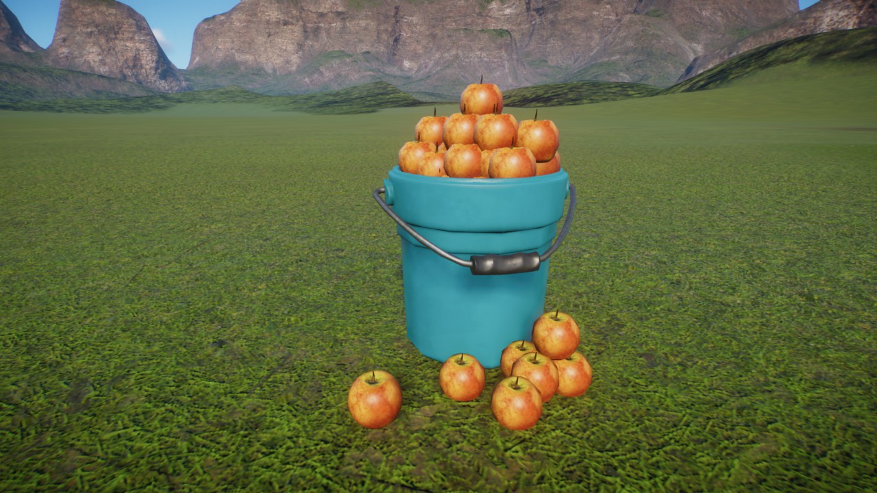 A bucket of apples