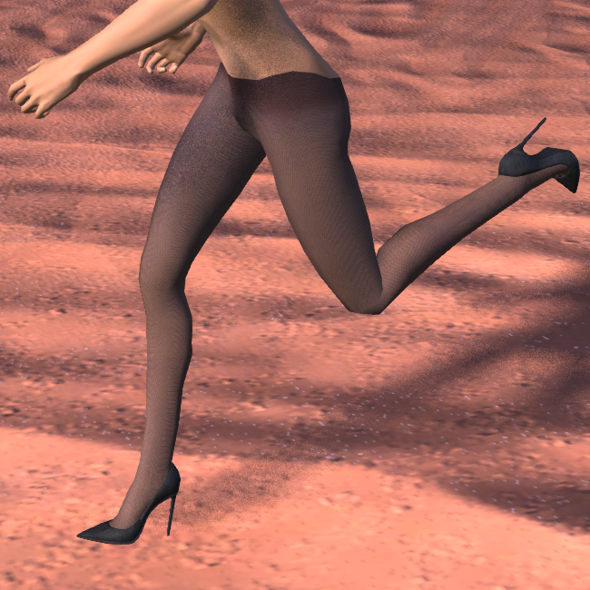 Pantyhose and high heels