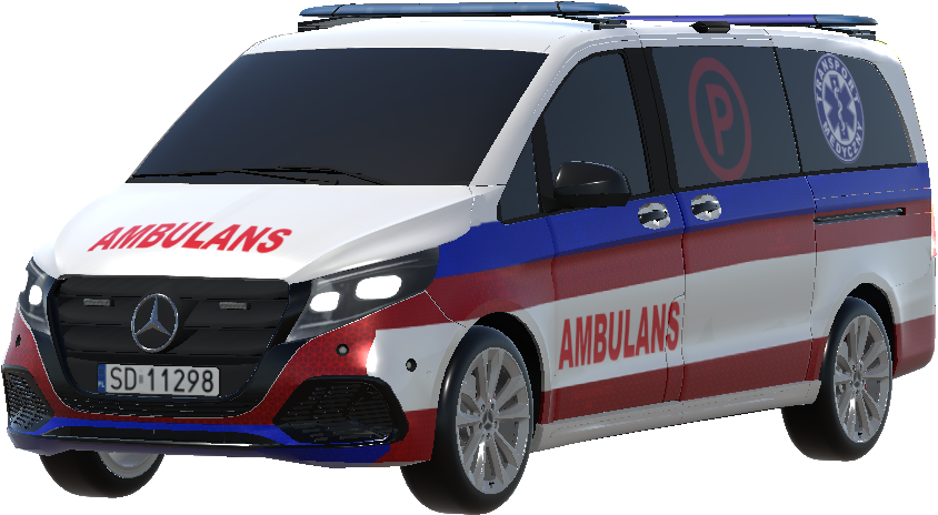 mercedes vito 2024 ambulans tył Jodełka