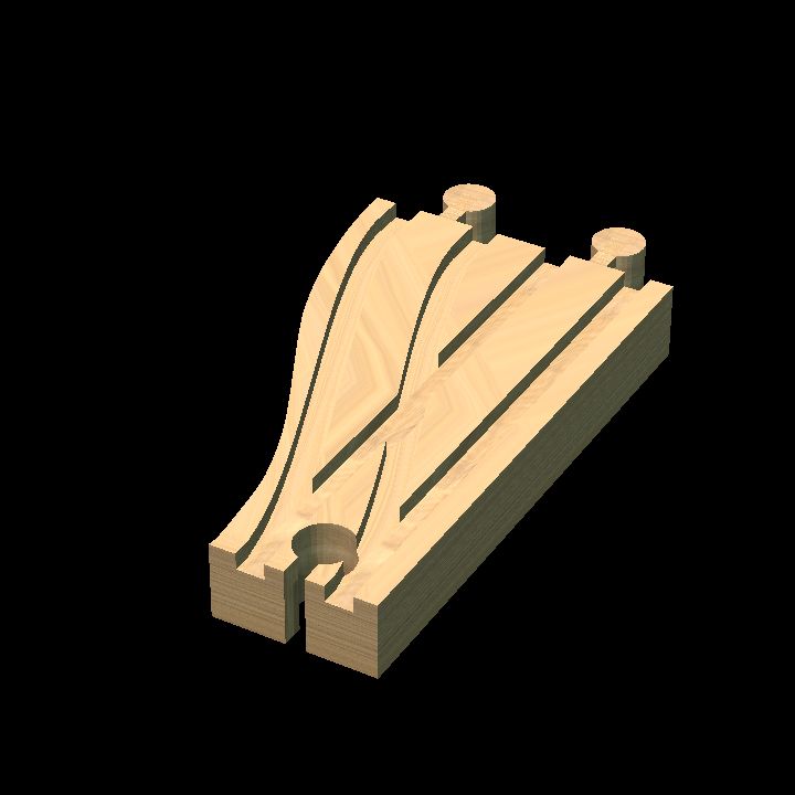 Wooden Track Junct YtoPara CL 2m