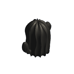 Short Black Ceramic Cactus