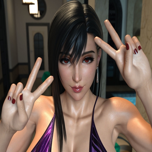 Tifa Lockhart Explosion Trace V5 (Purple Swimsuit Edition) (NSFW)

