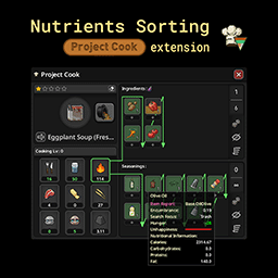 Project Cook Extension: Nutrients Sorting [B42]