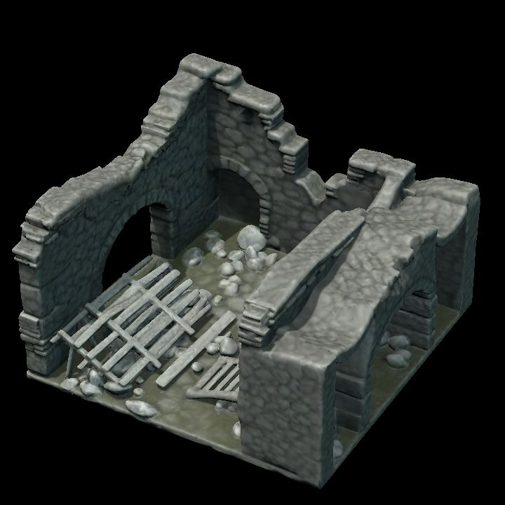 Ruined stone cottage 2