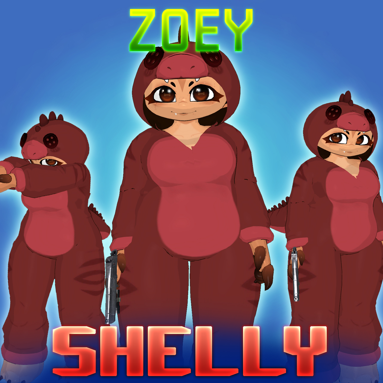 [COMM] VRC: Stylized Shelly Onesie (Red) - Zoey
