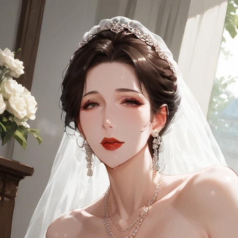 妈妈穿上了婚纱2