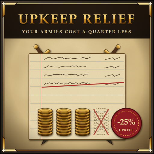 25% lower upkeep (player only)