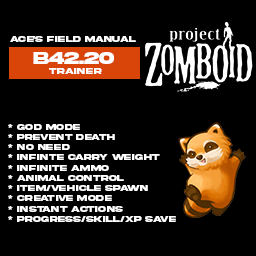 PZTrainer [B42.20.3] – Project Zomboid Mod