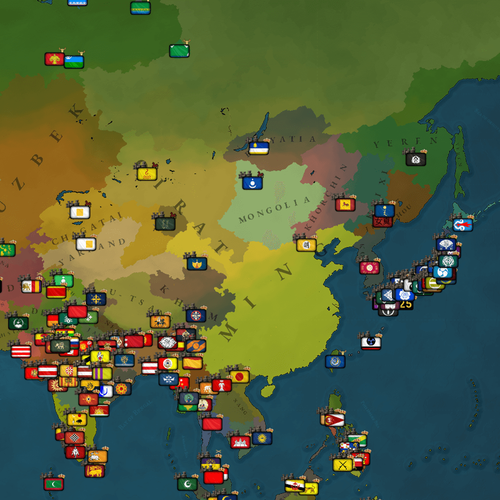 Asia Map - 4431 Provinces