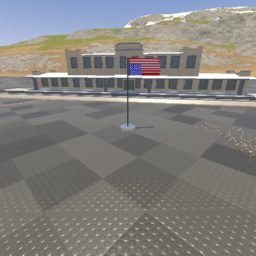 Upside Down American Flag (125 Bricks)