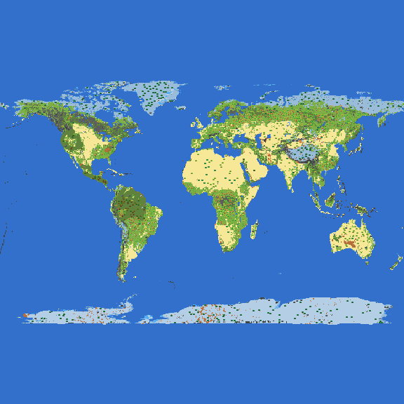 The World Map Without villages