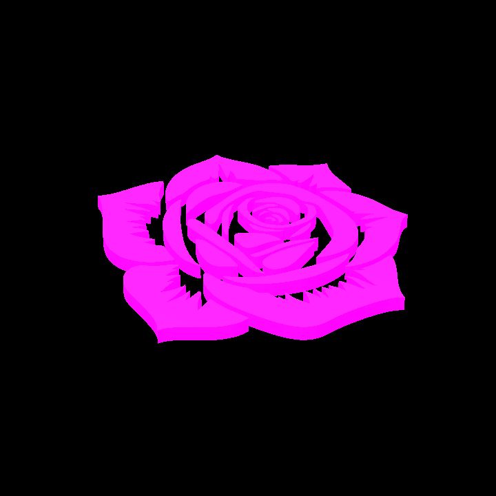 A glowing sigil - pink rose