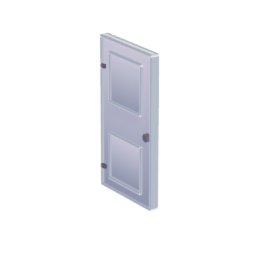 Wooden door with front and back