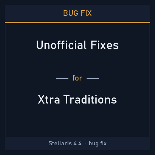 Bug Fix: Xtra Traditions