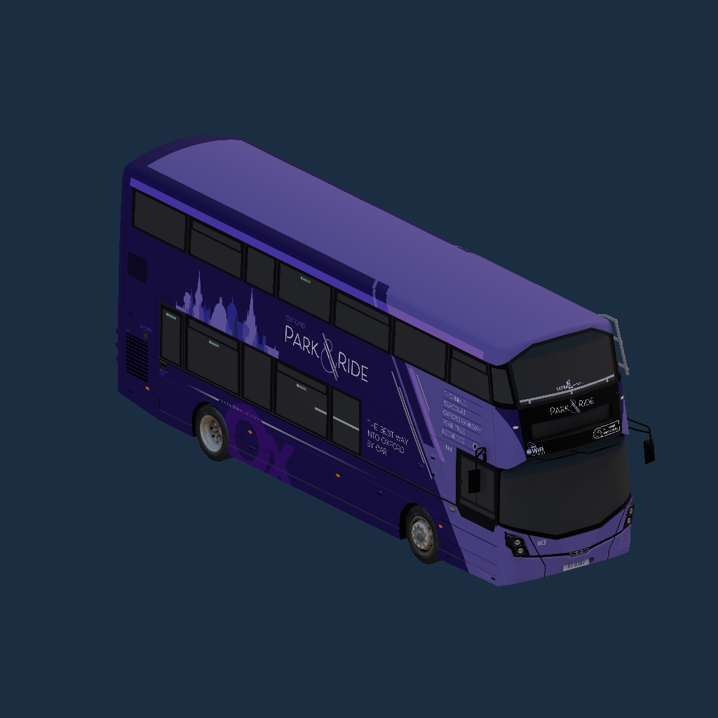 Oxford Bus Company Park & Ride Wright StreetDeck (Rear: Park & Art)