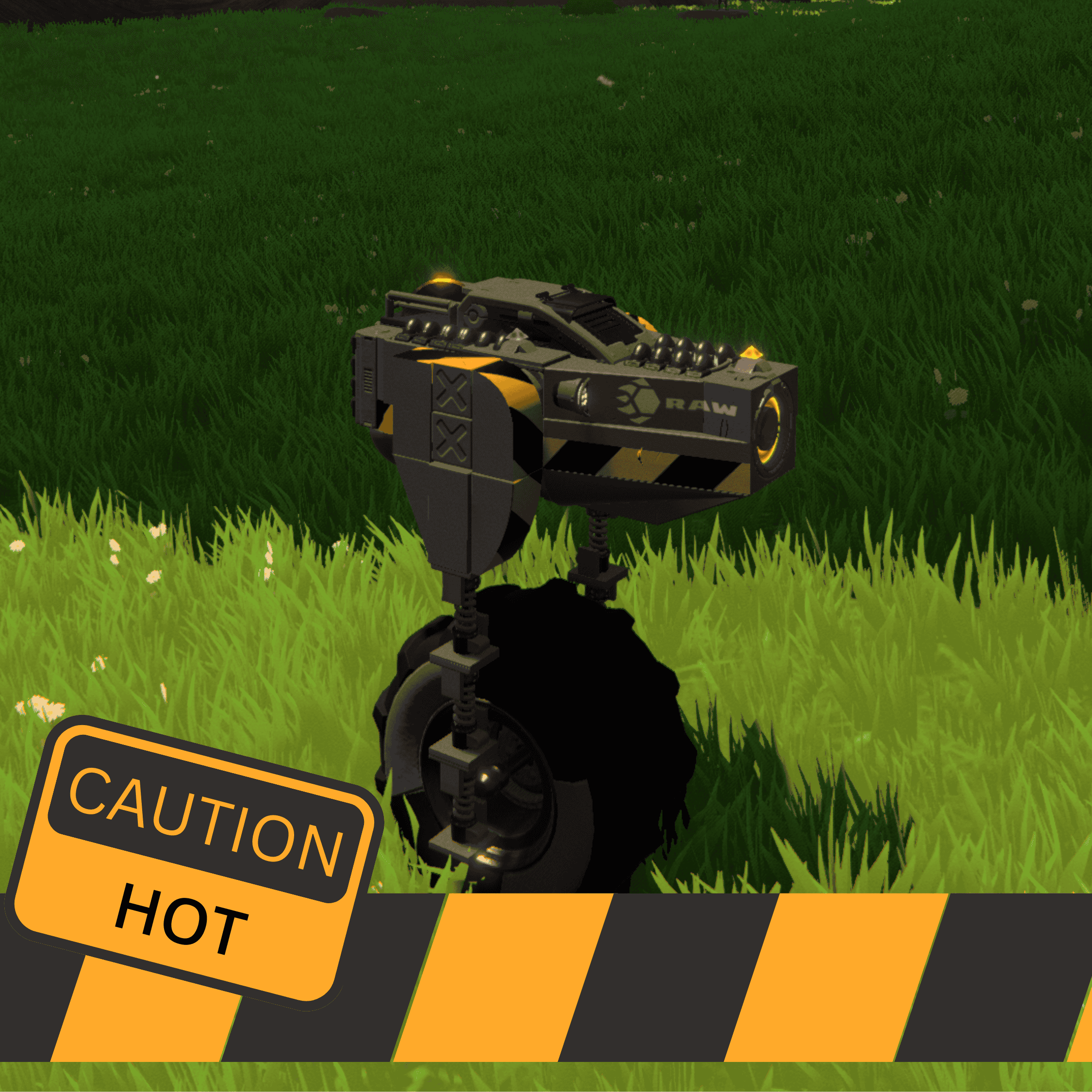 A car with a wheel