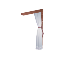 Extra Lacey Draped Curtain Corner