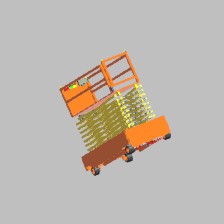 Gasoline powered very tall scissor lift